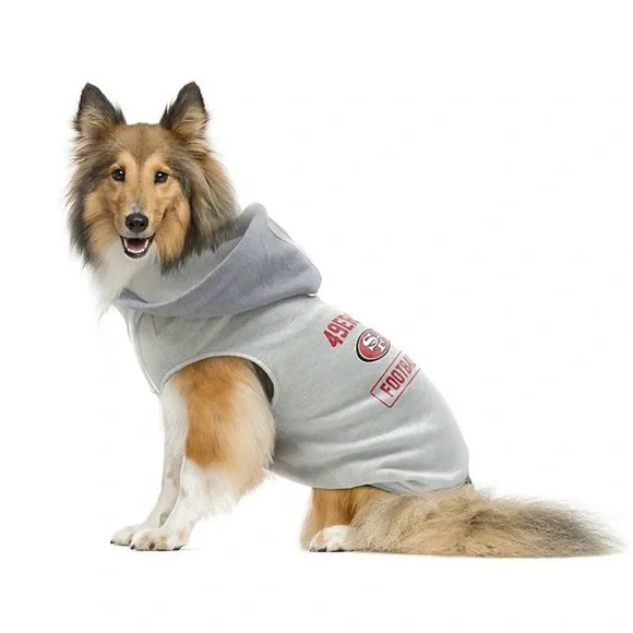 NWT NFL 49ers Pet Hooded Crewneck - Size XL - Picture 3 of 6
